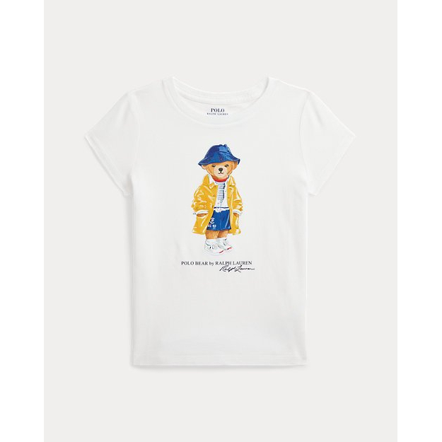 'Polo Bear Cotton Jersey Tee' pour Petites filles