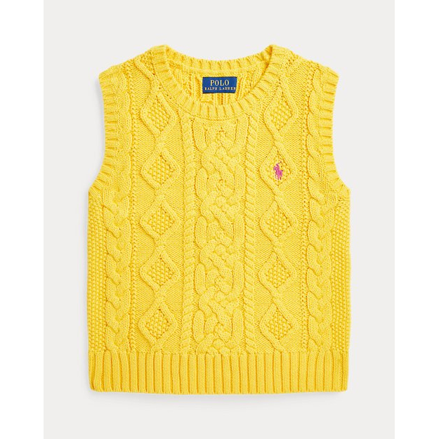 'Aran-Knit Cotton Sweater Vest' pour Bambins & petites filles