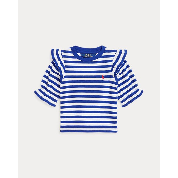 'Striped Ruffled Cotton-Modal Top' pour Bambins & petites filles