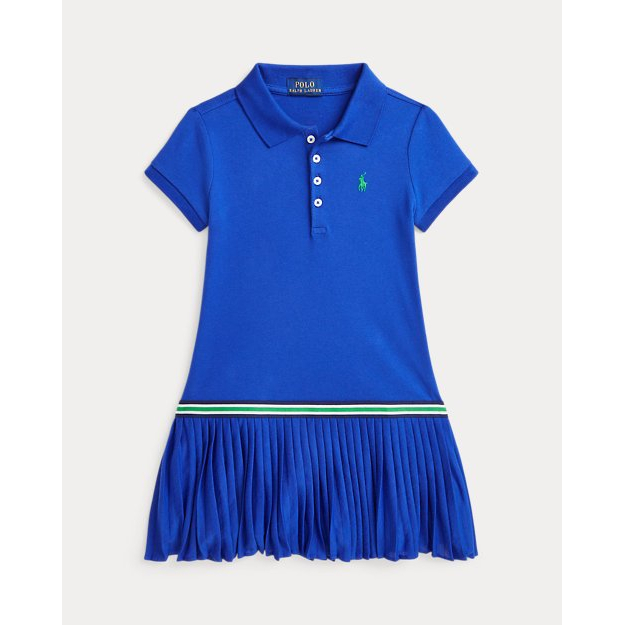 'Pleated Stretch Mesh Polo Dress' pour Bambins & petites filles