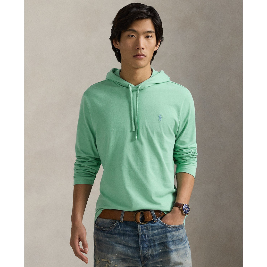 'Jersey Hooded T-Shirt' pour Hommes