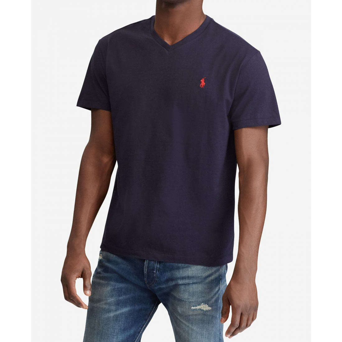 'Classic-Fit V Neck T-Shirt' pour Hommes
