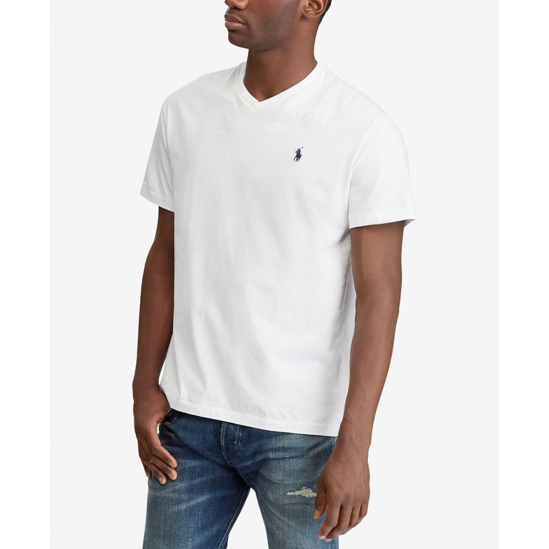 'Classic-Fit V Neck T-Shirt' pour Hommes