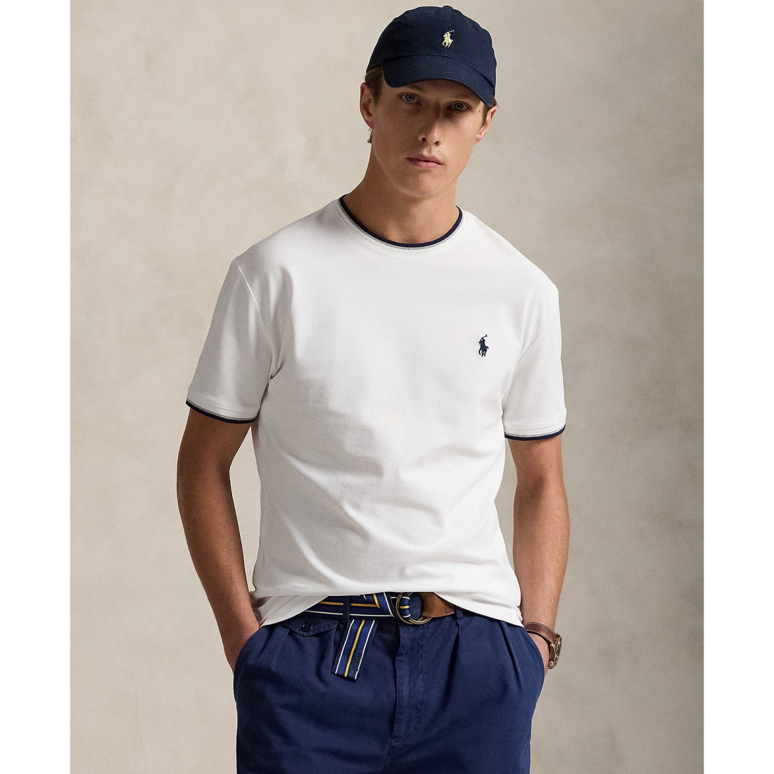 'Classic-Fit Stretch Mesh T-Shirt' pour Hommes