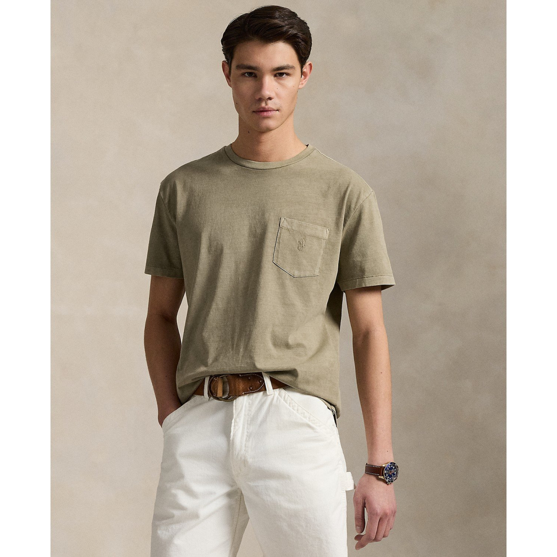 'Classic-Fit Mineral-Dyed Jersey T-Shirt' pour Hommes