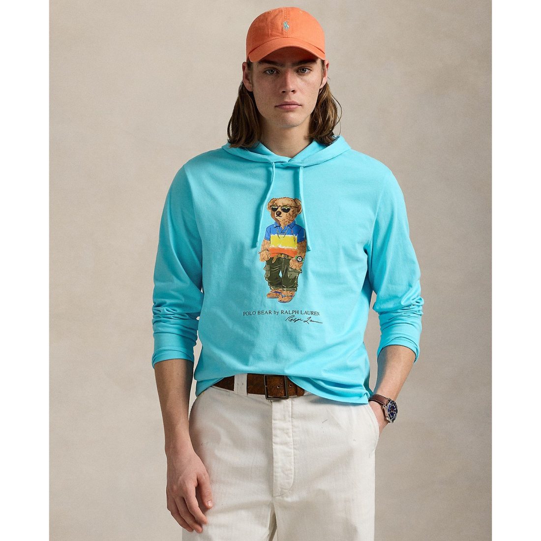 'Polo Bear Jersey Hooded T-Shirt' pour Hommes