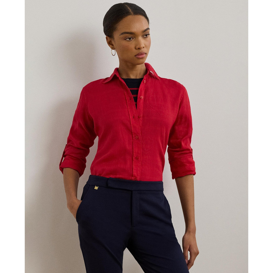 'Linen Shirt, Regular & Petite' pour Femmes