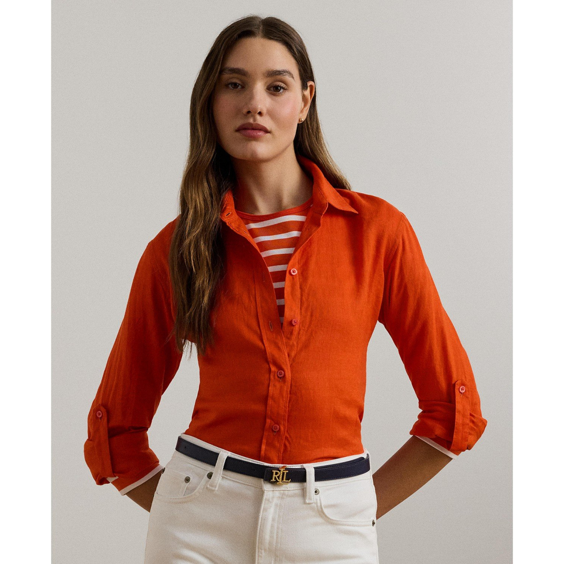 'Linen Shirt, Regular & Petite' pour Femmes