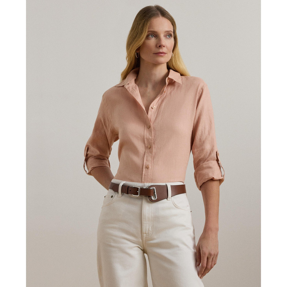 'Linen Shirt, Regular & Petite' pour Femmes