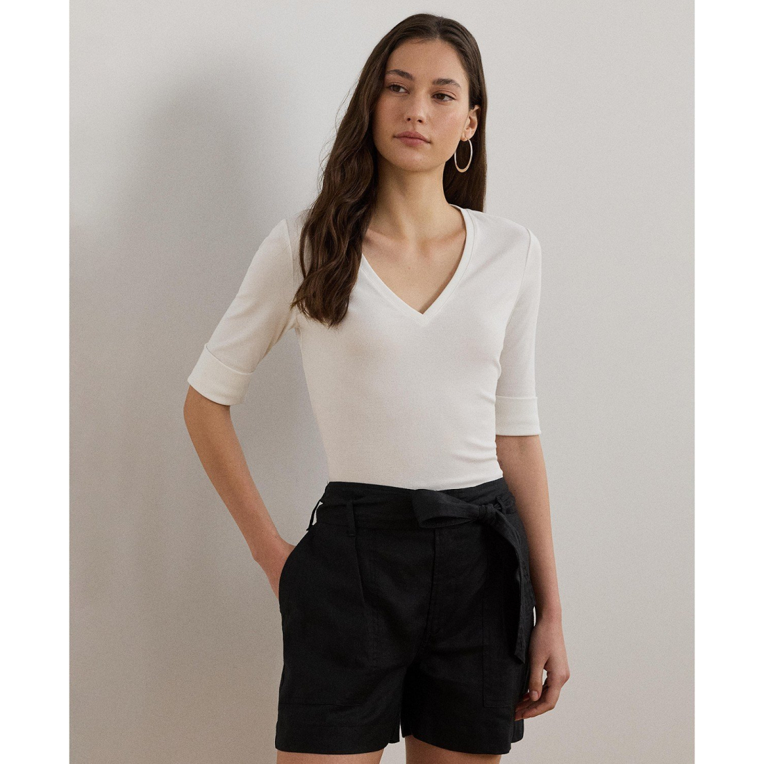 'Elbow-Sleeve Top' für Damen
