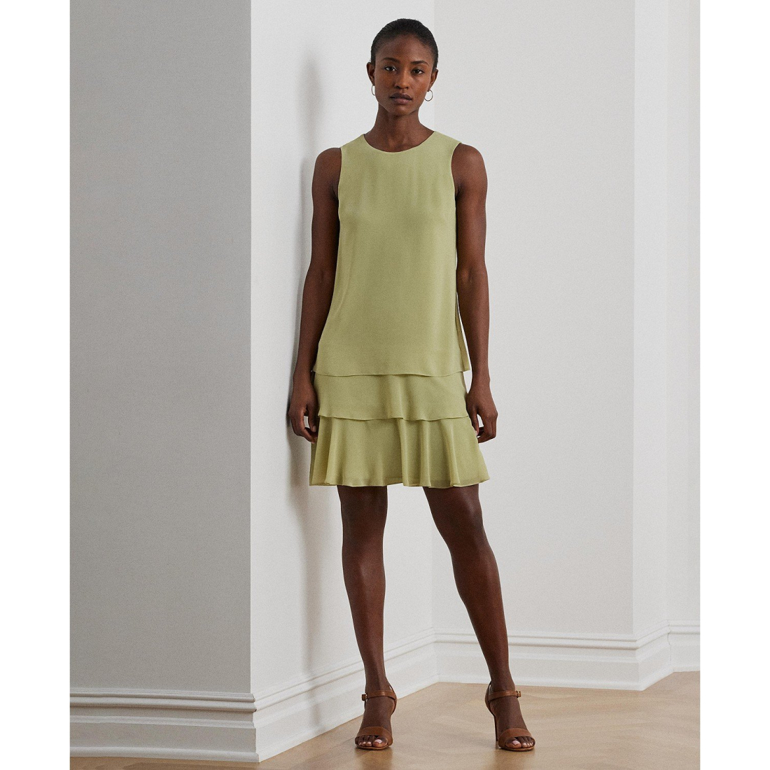 'Crinkle Georgette Shift Dress' pour Femmes