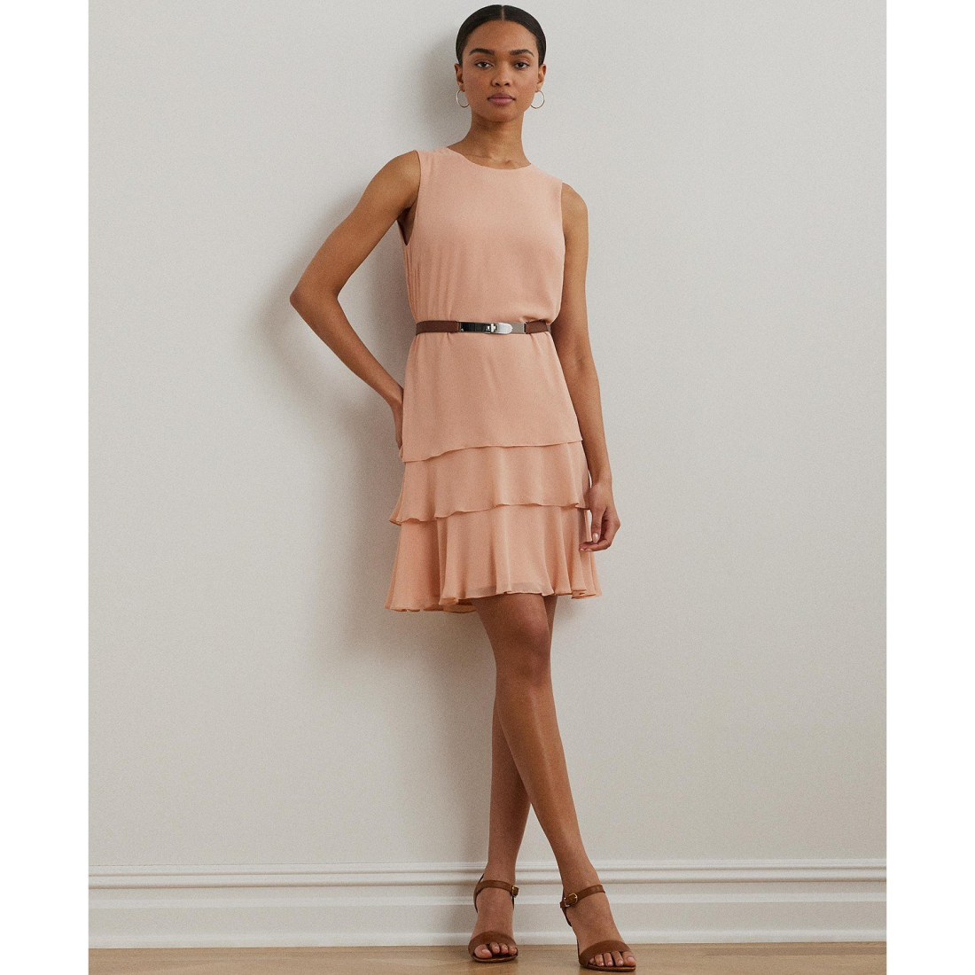 'Crinkle Georgette Shift Dress' pour Femmes