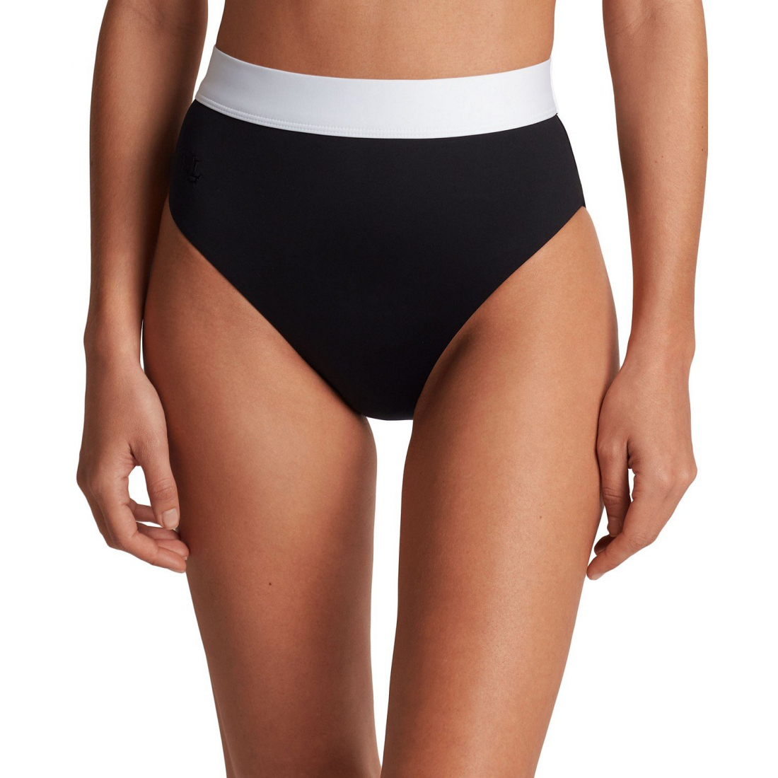 'Banded High-Waist Bikini Bottoms' pour Femmes