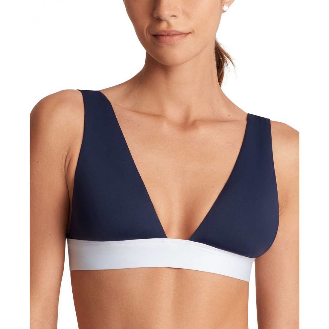 'Banded Modern V-Neck Bikini Top' pour Femmes