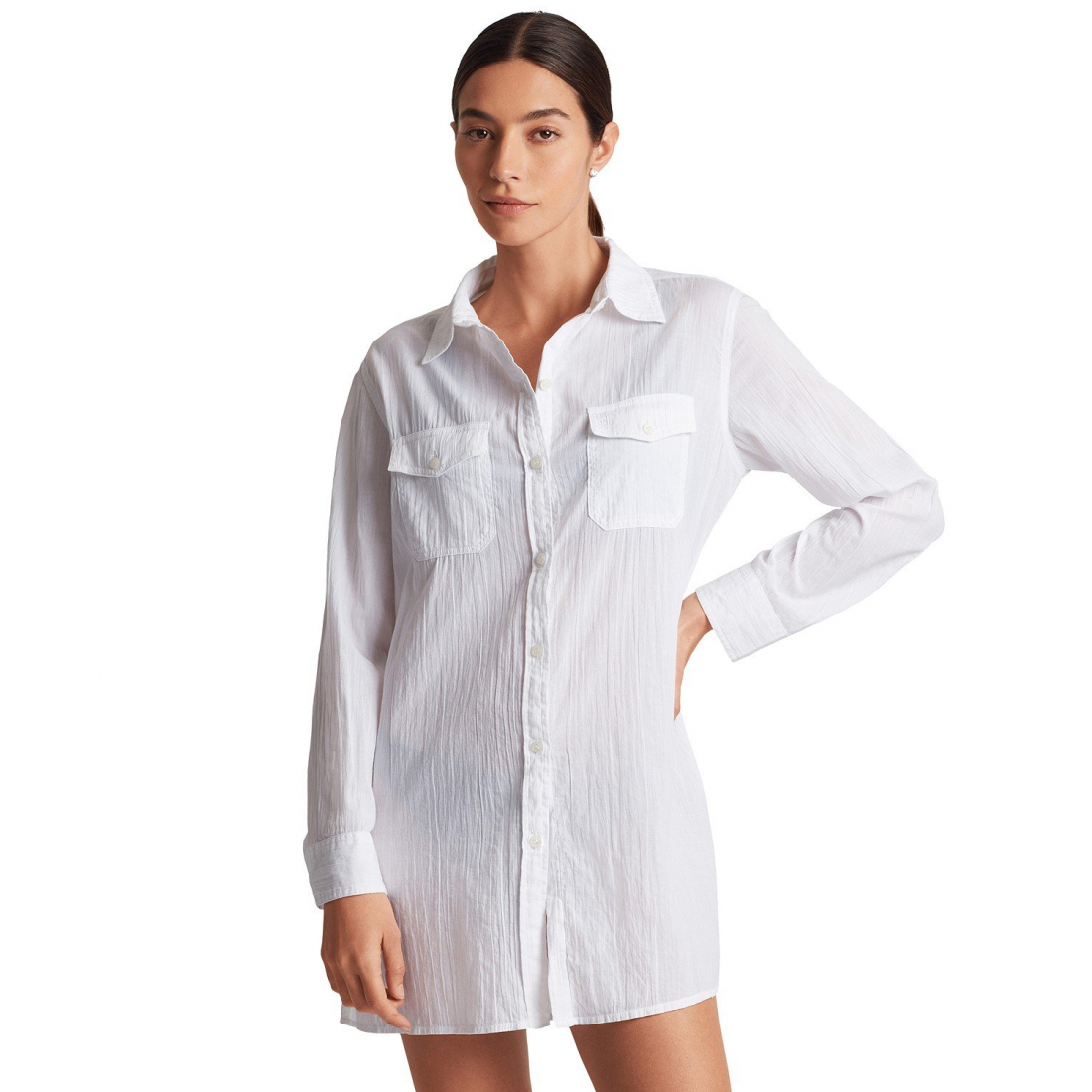 'Classic Camp Shirt Swim Cover-Up' pour Femmes