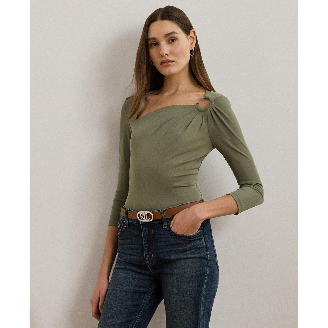 'Stretch Jersey Asymmetrical Top' pour Femmes