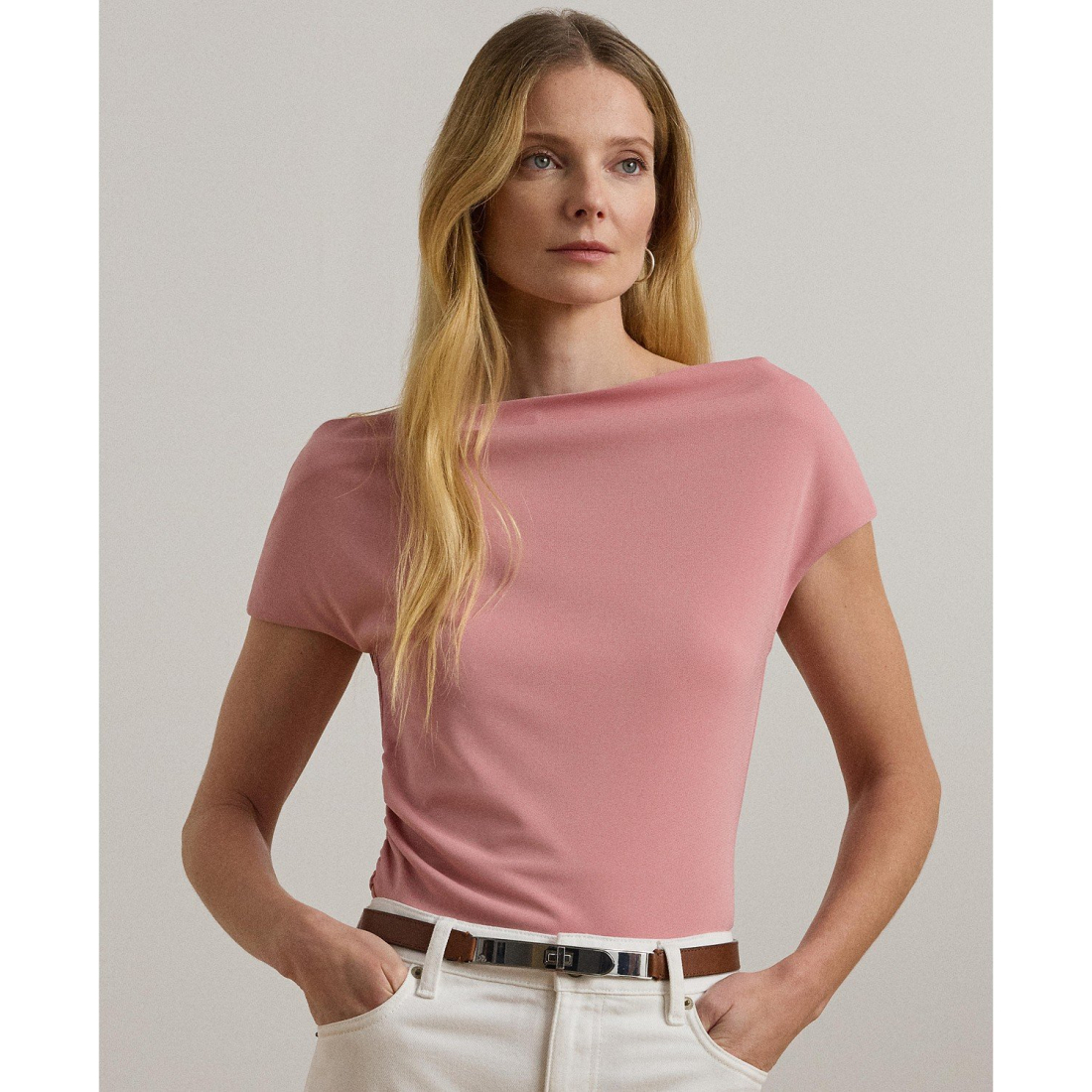 'Jersey Asymmetrical Off-the-Shoulder Top' pour Femmes