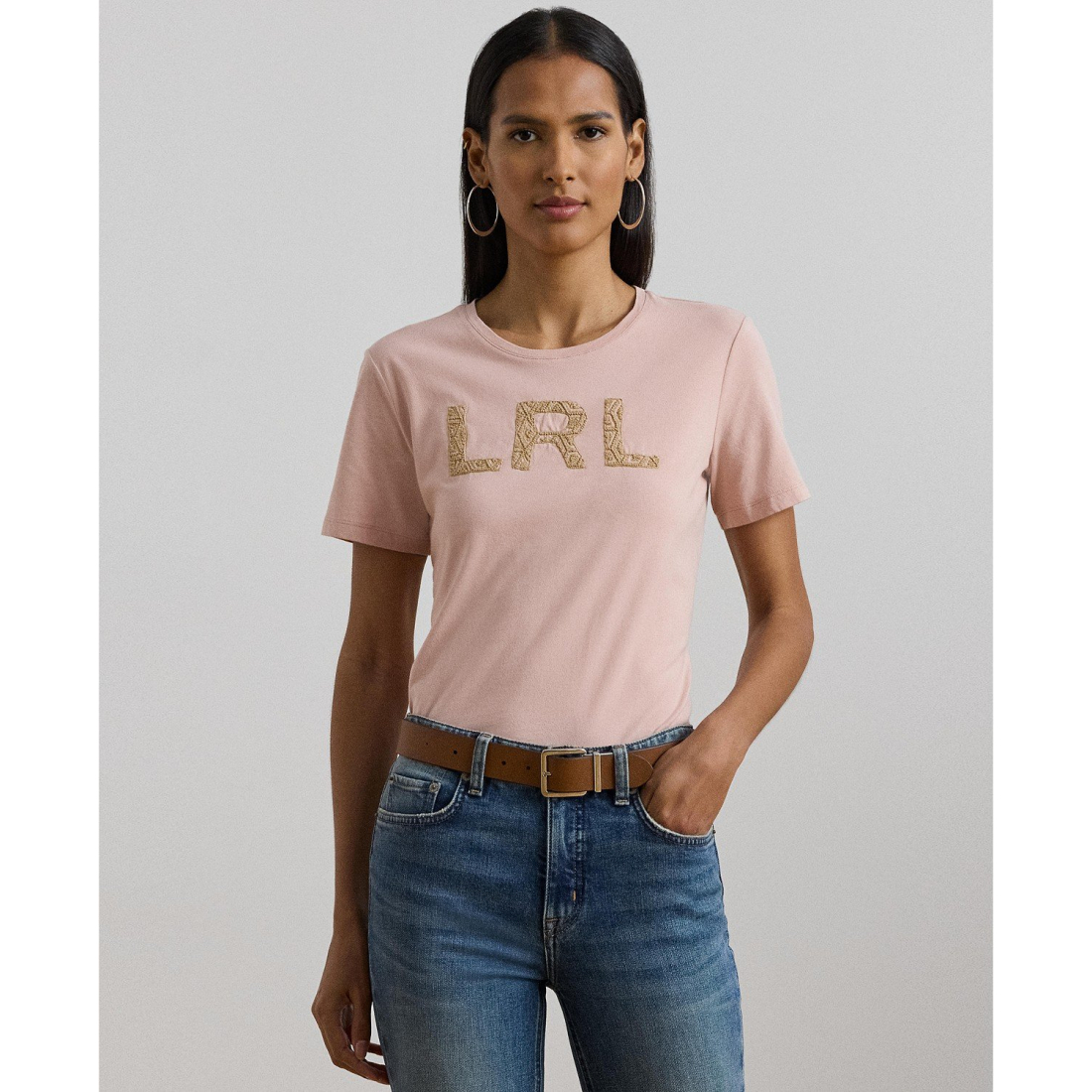 'French Knot-Logo Cotton Jersey Tee' pour Femmes