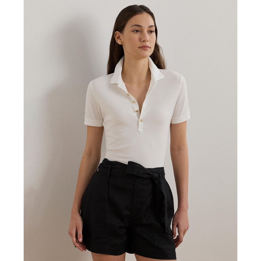 'Piqué Polo Shirt' pour Femmes