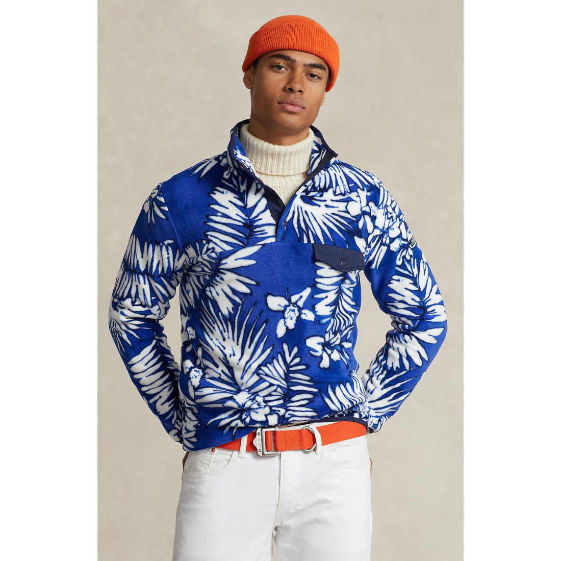 'Palm Frond Fleece Pullover' pour Hommes