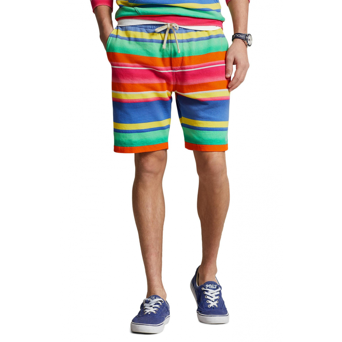 'Stripe Cotton Shorts' pour Hommes