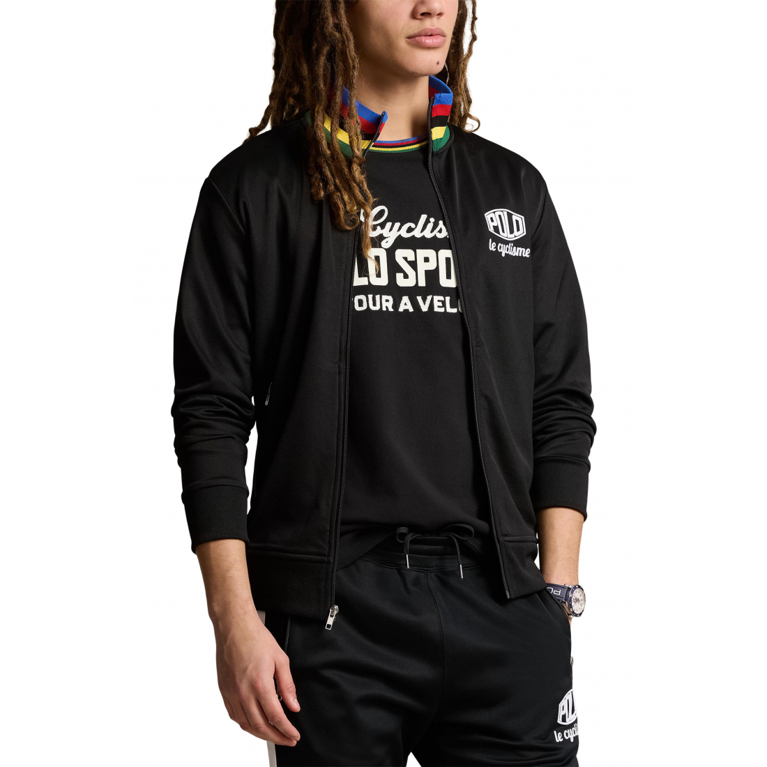 'Plaited Tricot Zip-Up Track Jacket' pour Hommes