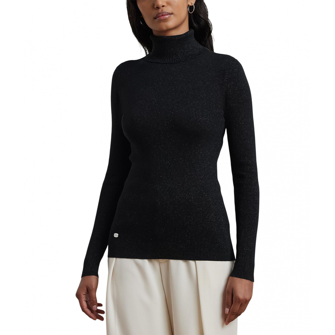 'Ribbed Turtleneck Sweater' pour Femmes