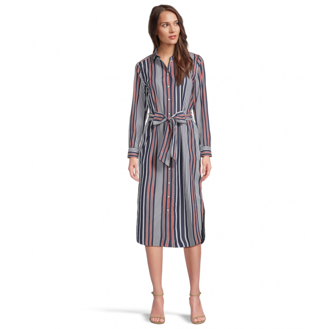 Women's 'Striped Cotton Broadcloth Shirtdress'
