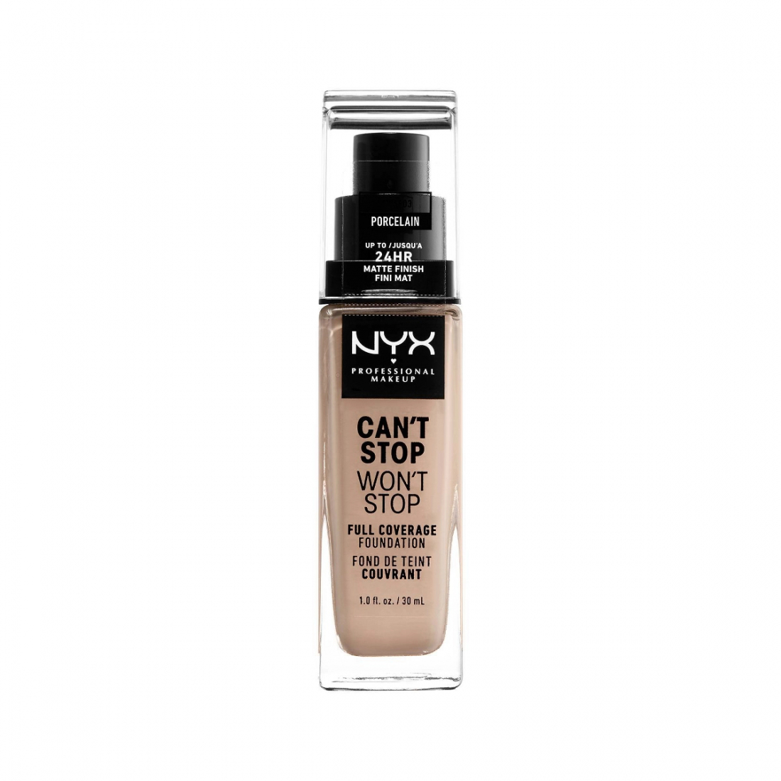 Fond de teint 'Can't Stop Won't Stop Full Coverage' - 03 Porcelain 30 ml