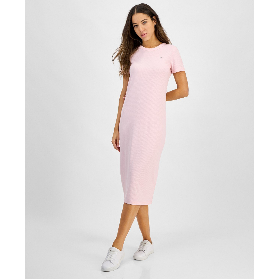 'Ribbed Bodycon Midi Dress' pour Femmes