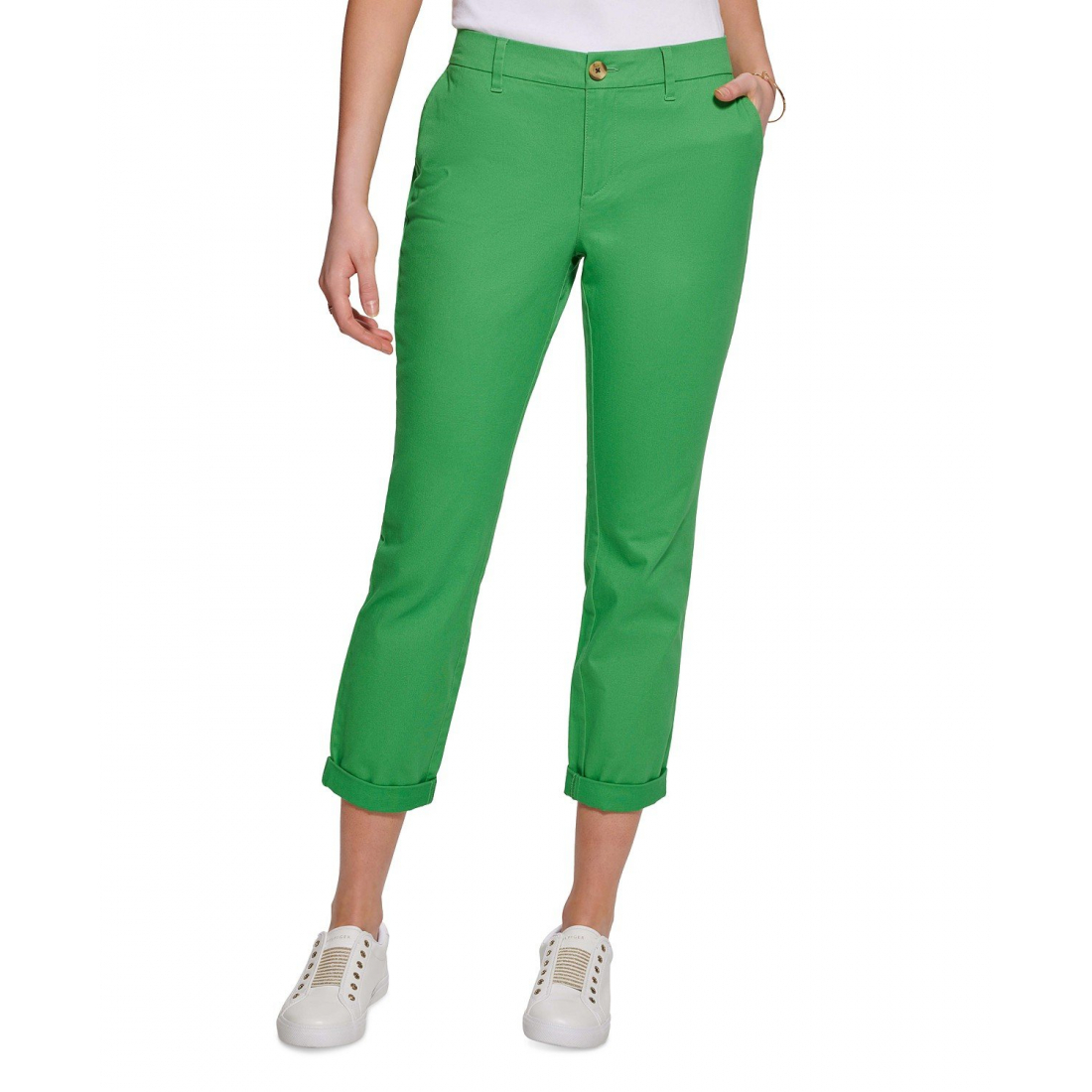 'TH Flex Hampton Cuffed Chino Straight-Leg Pants' pour Femmes