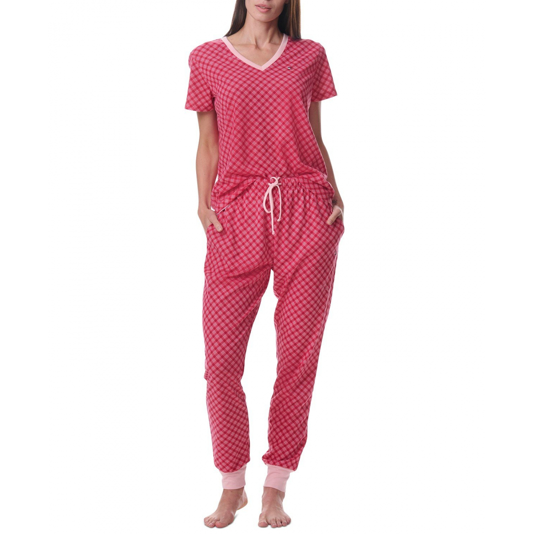 Ensemble T-shirt et jogger 'Printed Short-Sleeve' pour Femmes