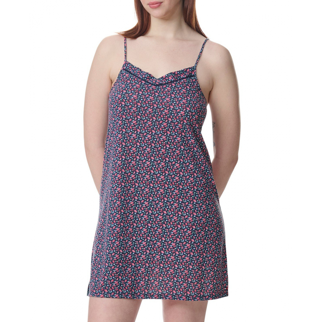 Chemise de nuit 'Printed V-Neck' pour Femmes