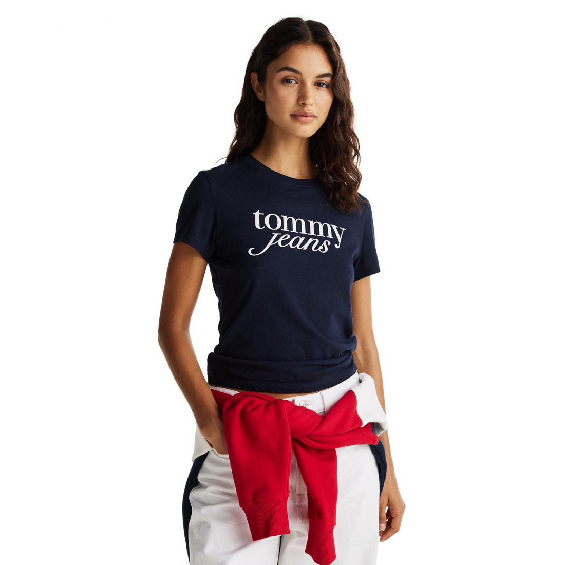 'Slim Essential Script Logo T-Shirt' pour Femmes