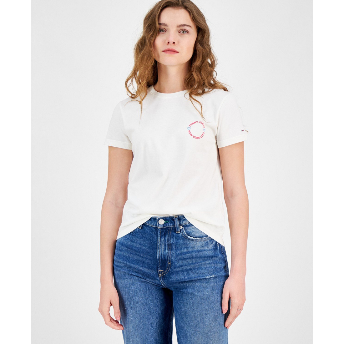 'X NYC Cotton Graphic T-Shirt' pour Femmes