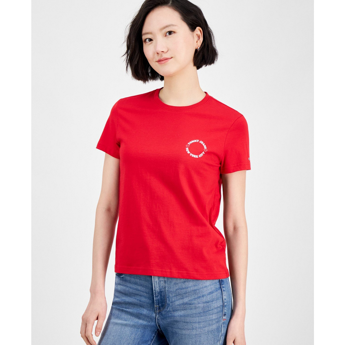 'X NYC Cotton Graphic T-Shirt' pour Femmes