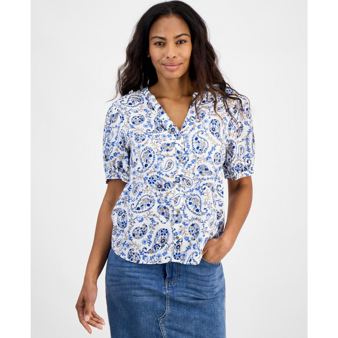 'Paisley-Print Top' pour Femmes