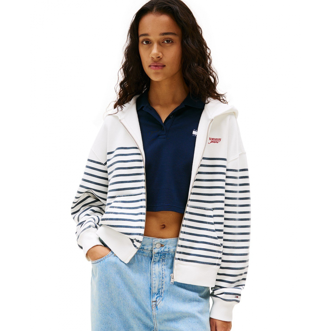 'Full-Zip Logo Hoodie' pour Femmes