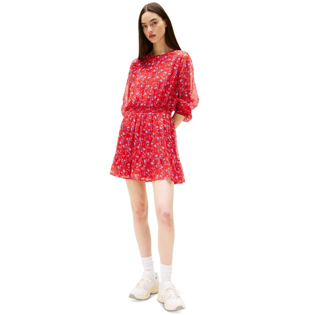 Robe mini 'Floral Chiffon' pour Femmes