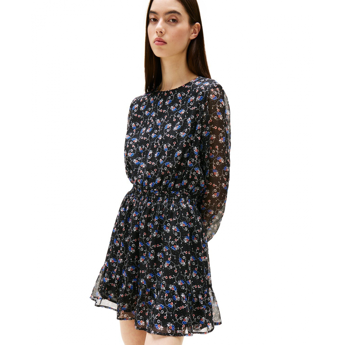 'Floral Chiffon Mini Dress' pour Femmes