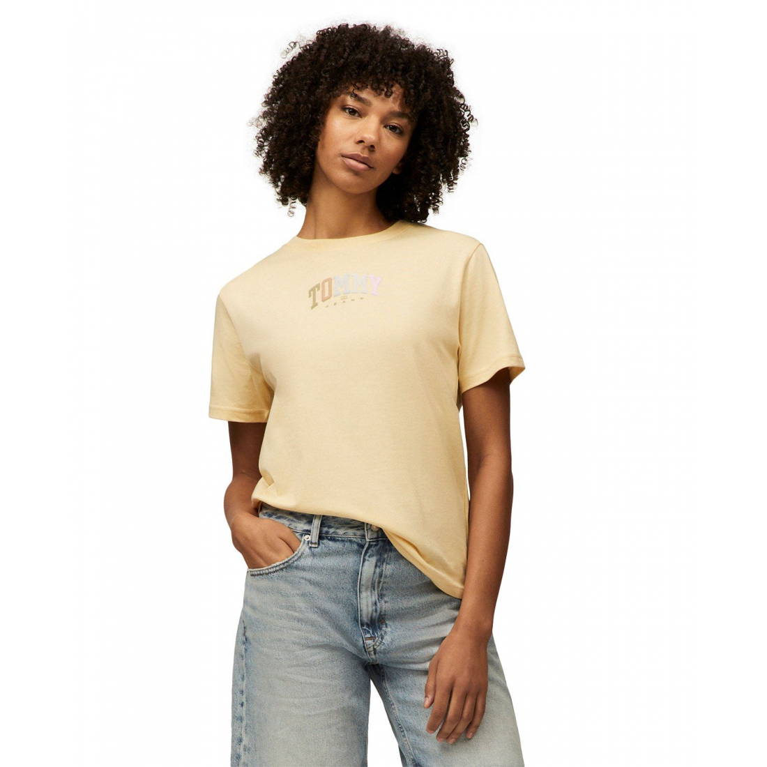 'Cotton Relaxed Varsity T-Shirt' pour Femmes