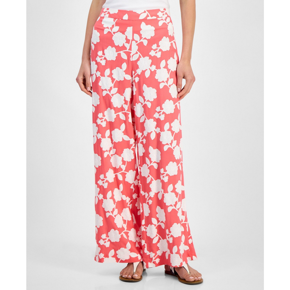 'Riviera Floral Wide-Leg Pants' pour Femmes