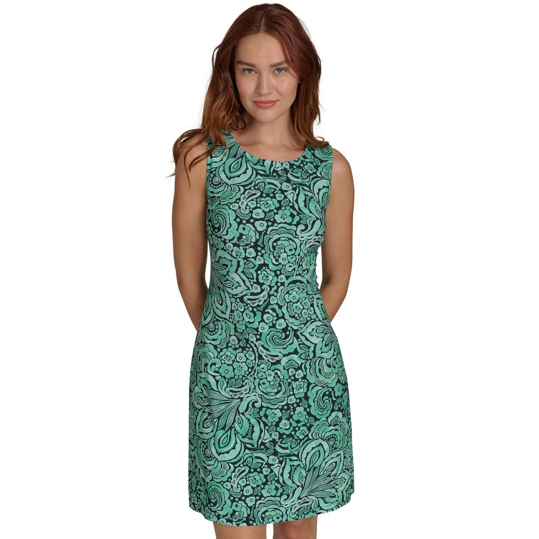 'Printed Sleeveless Knit Jersey Dress' pour Femmes