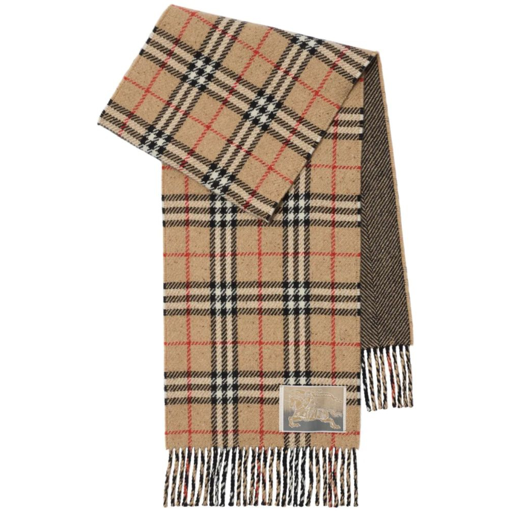 Écharpe en laine 'Reversible Checked' pour Hommes