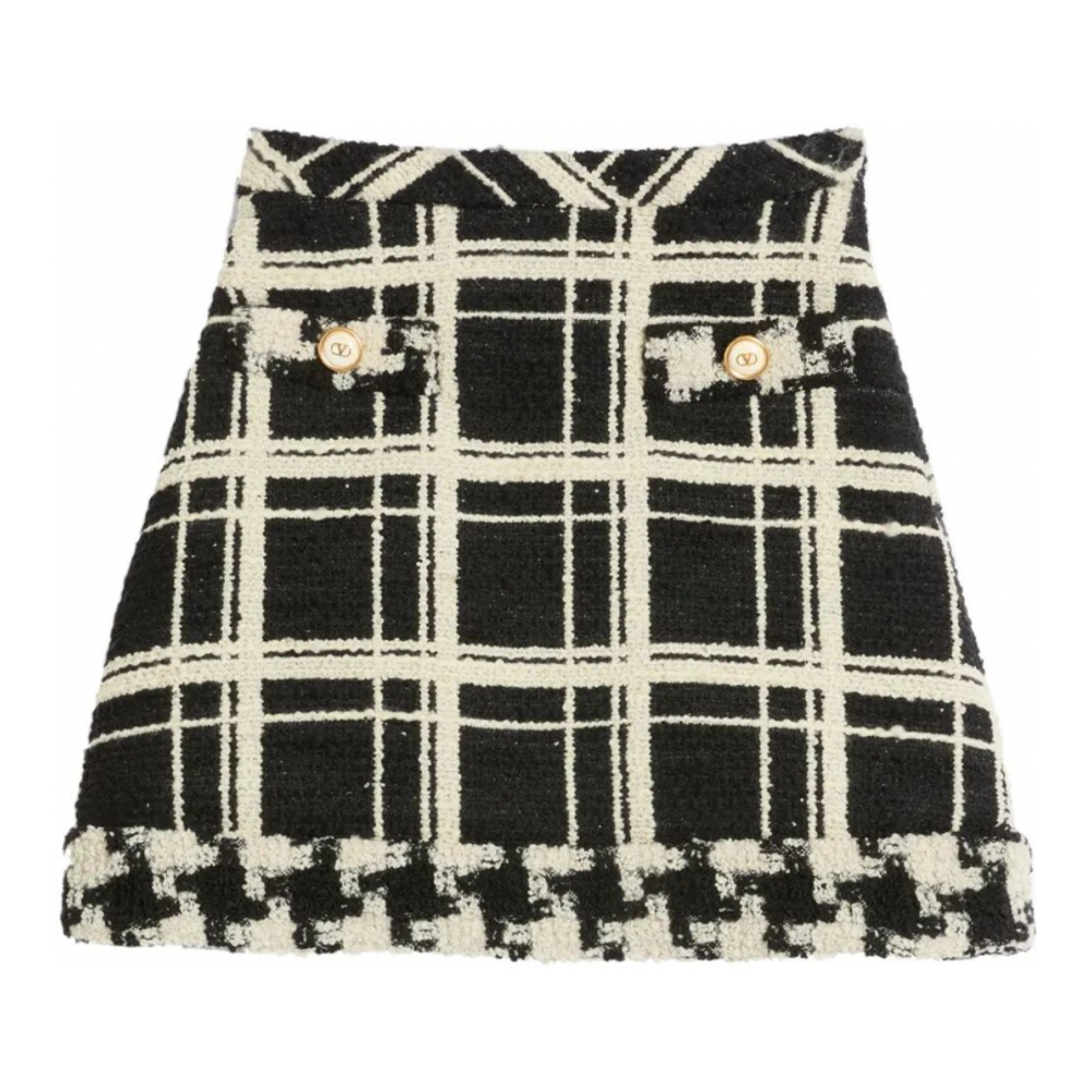 Women's 'Checked Tweed' Skirt