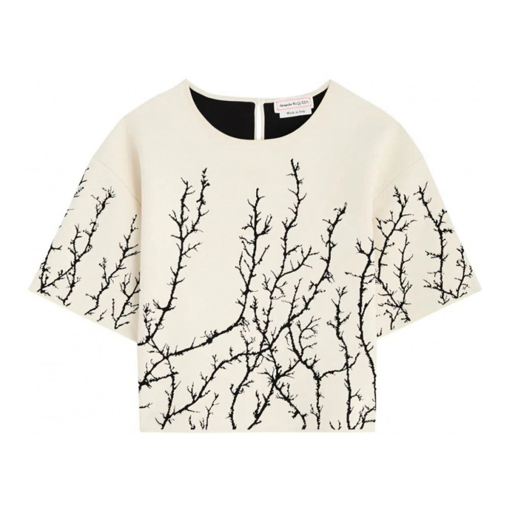 'Thorn Branches' Kurzarm Top für Damen