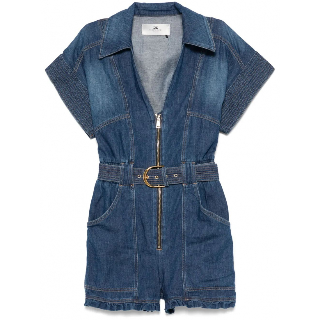 Combi-short 'Belted Denim' pour Femmes
