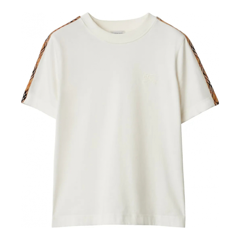 T-shirt 'Checkered-Trim' pour Femmes