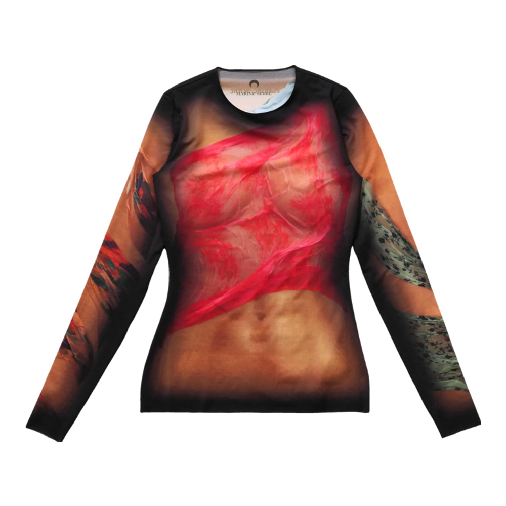 Top Crewneck 'Draped Statue Jersey' pour Femmes