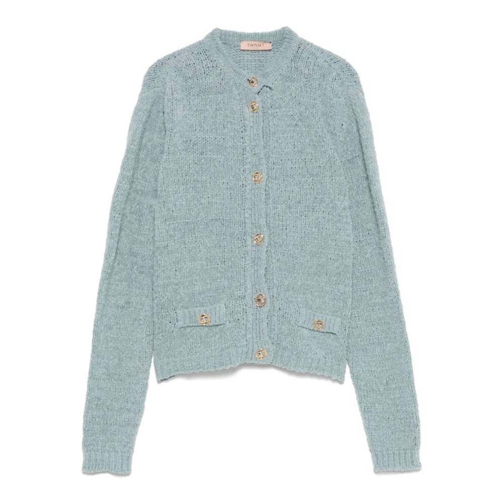 Cardigan 'Logo-Buttons' pour Femmes